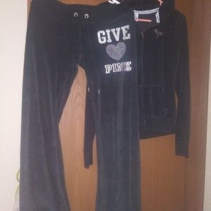 💥Women's vs pink velour set